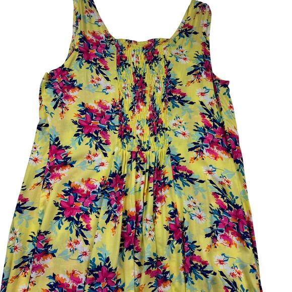 Koret 100% Rayon Feminine Floral Button Down Maxi Sundress Women's Size XL - Picture 3 of 8